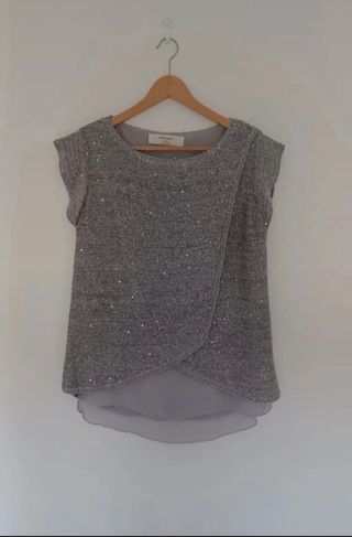 Top de Zara con brillo