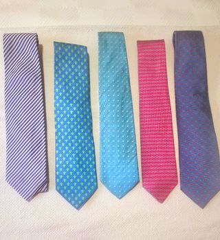 5 Corbatas - Azul, Rojo, 48 euros lote!
