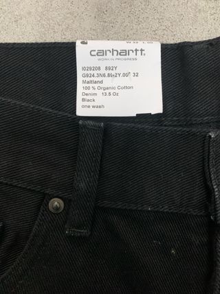 Carhartt Pantalón Vaquero Negro