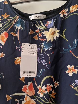 Blusa Mango azul - Talla S