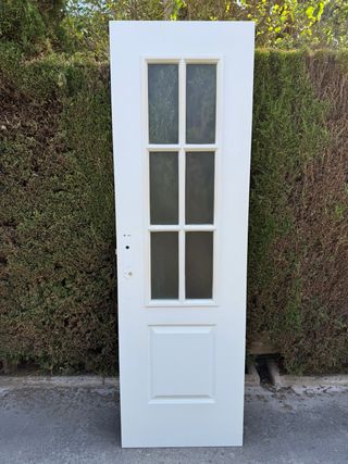 Puerta blanca maciza 6 paneles