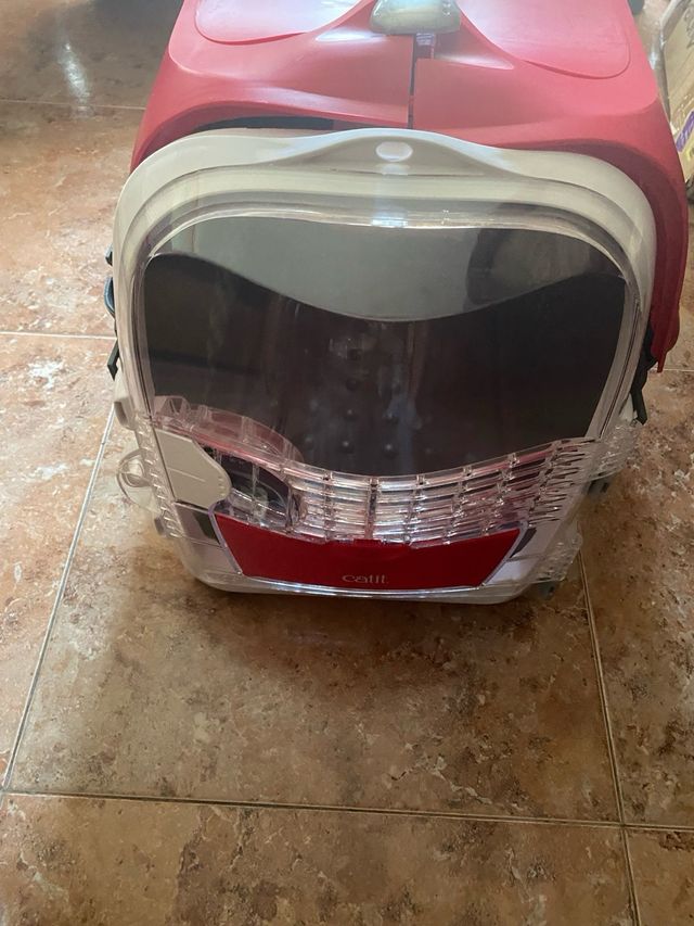Transportín gatos Catit rosa