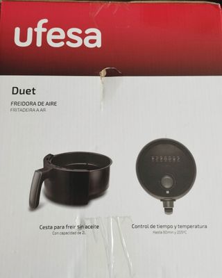 Freidora de aire Ufesa Duet - 2L