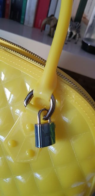 Borsa gialla PVC - Manici