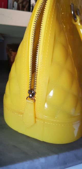 Borsa gialla PVC - Manici