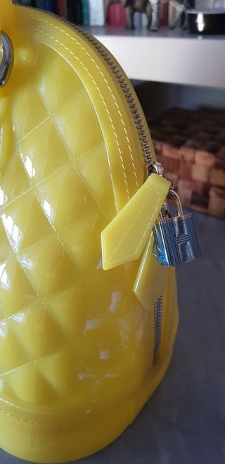 Borsa gialla PVC - Manici