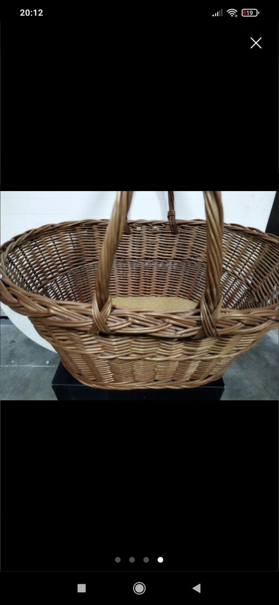 Cesta mimbre marrón