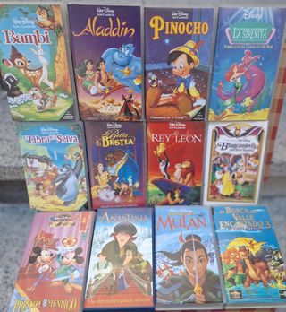 12 VHS Disney clásicos