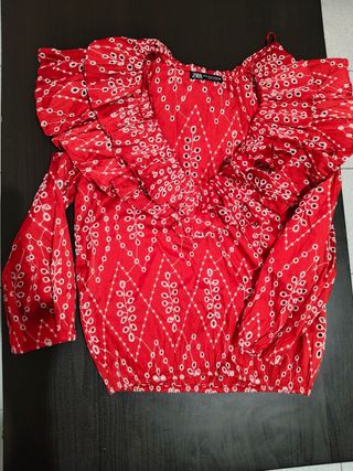 Blusa roja Zara - Talla xs
