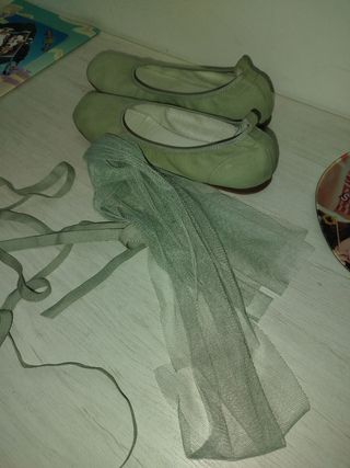 Zapatos ballet niña gux's verdes