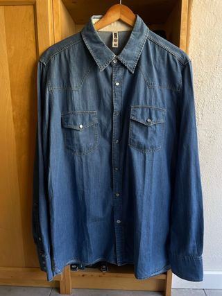 Camisa vaquera azul - Talla L
