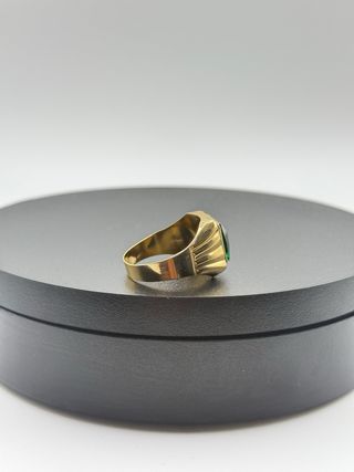 Ref243 Anillo de esmeralda de oro de 18k