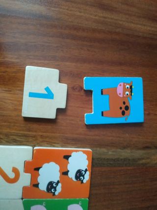 Puzle madera números niños