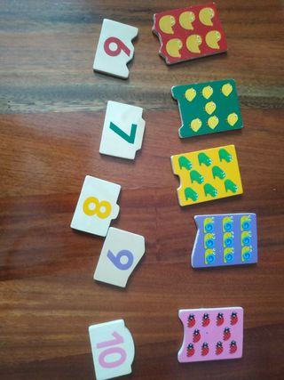 Puzle madera números niños