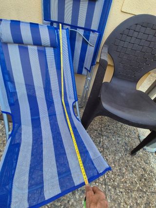 2 Hamacas Plegables Azul-Blanco