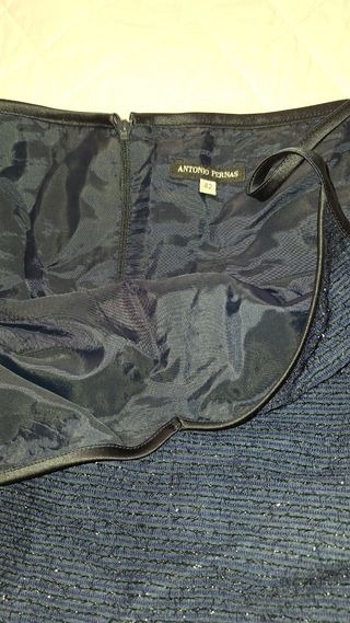 Top azul fiesta brillo