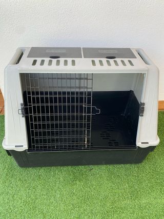 Transportín Ferplast perro mediano - Gris y Negro