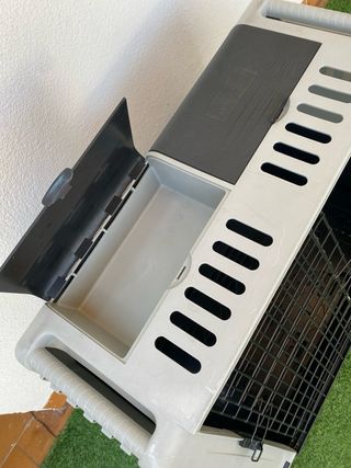Transportín Ferplast perro mediano - Gris y Negro