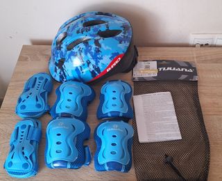 Casco y rodilleras Niño