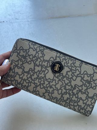 Cartera Tous beige y azul