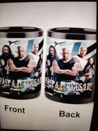Con junto  Tazas Fast & Furious.