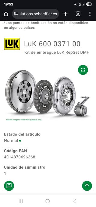 Kit Embrague LuK 600 0371 00 RepSet DMF