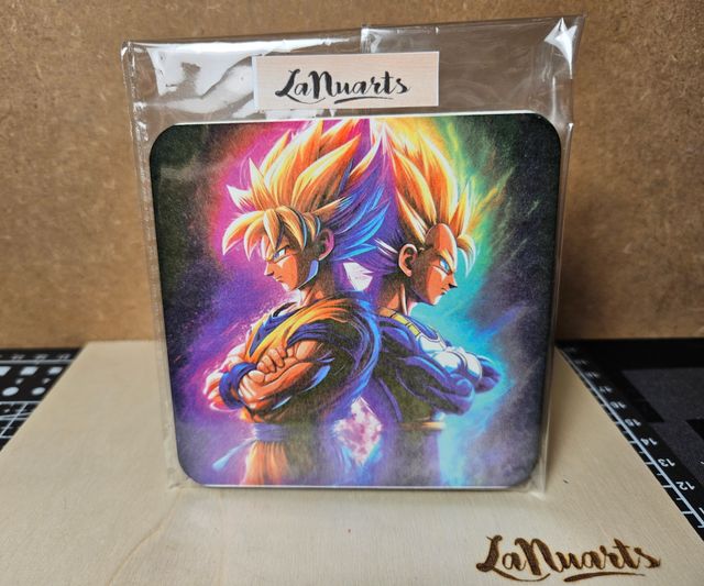 Posavasos sublimado en madera - Dragon Ball