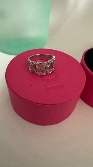 Anillo TOUS oro blanco y brillantes