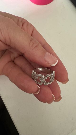 Anillo TOUS oro blanco y brillantes