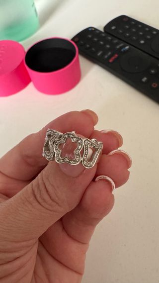 Anillo TOUS oro blanco y brillantes
