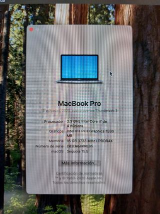 MacBook Pro 2020 i7 16GB RAM 500GB