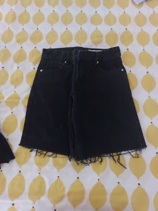 Bermuda negra Bershka - Talla M