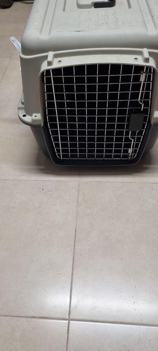 2 jaulas perros/gatos - gris/blanco