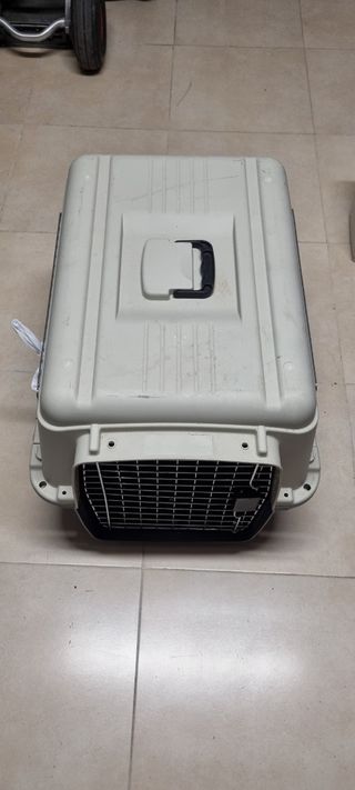 2 jaulas perros/gatos - gris/blanco