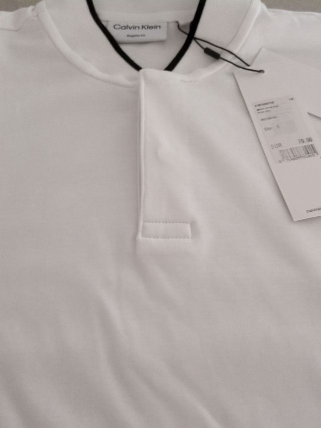 Polo Calvin Klein blanco talla S