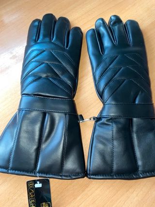 Guantes polipiel negros unisex