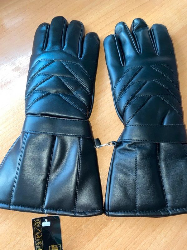 Guantes polipiel negros unisex