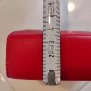 Monedero Greenwich rojo - Flores bordadas