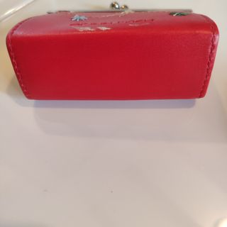 Monedero Greenwich rojo - Flores bordadas