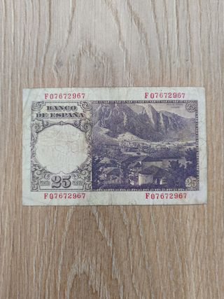 Billete 25 pesetas 1946 serie F