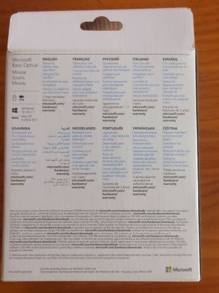 Ratón óptico Microsoft Basic