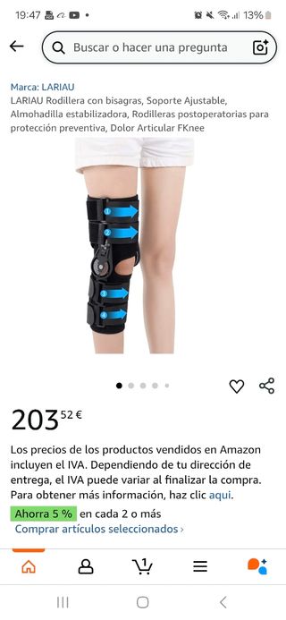 Rodillera ortopédica regulable