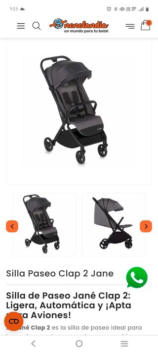 Sillita Jané ligera, incluye protector lluvia