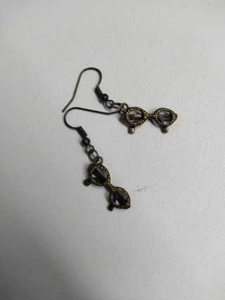 Pendientes gafas bronce