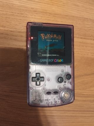 Game Boy Color morado + Pokémon Plata