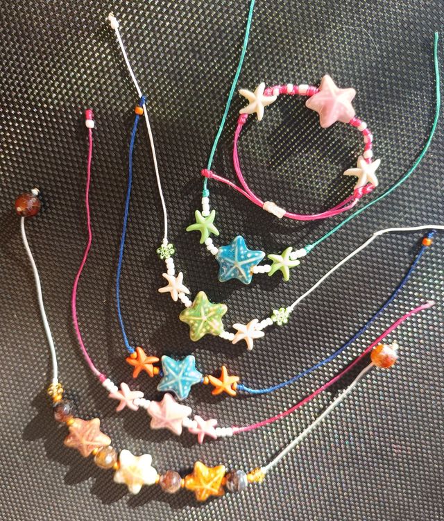 Pulseras estrellas de cerámica