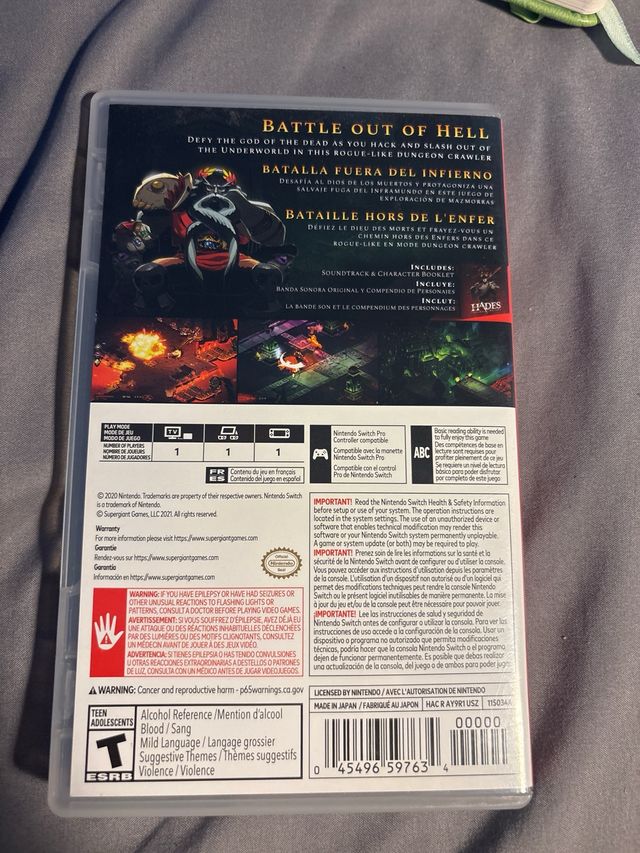 Hades - Nintendo Switch