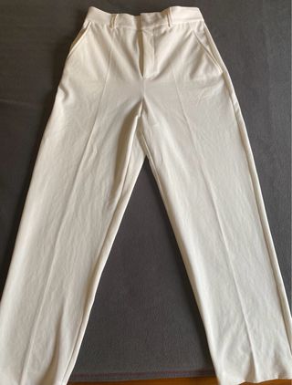 Pantalones H&M blancos, tiro alto