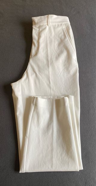 Pantalones H&M blancos, tiro alto