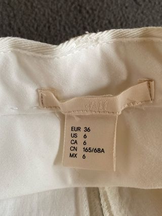 Pantalones H&M blancos, tiro alto